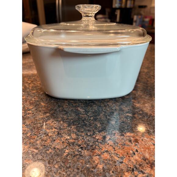 Vintage Corning Ware Blue Cornflower 3 qt Casserole with Lid Excellent Cond - Picture 3 of 13
